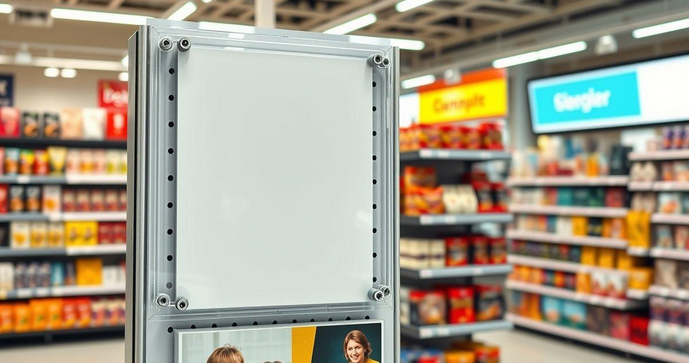Porta etiqueta PVC para gôndola transforma a organização do seu espaço comercial